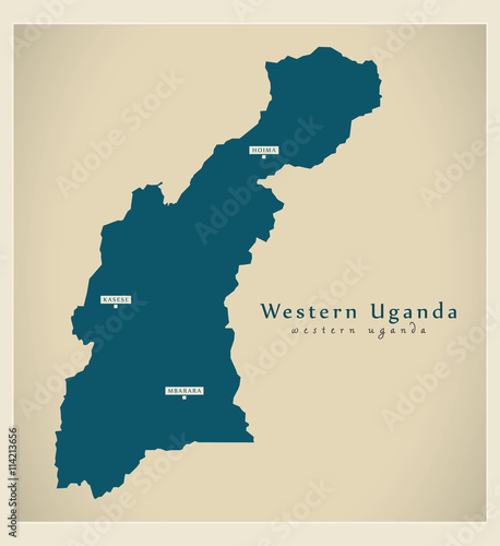 Modern Map - Western Uganda UG