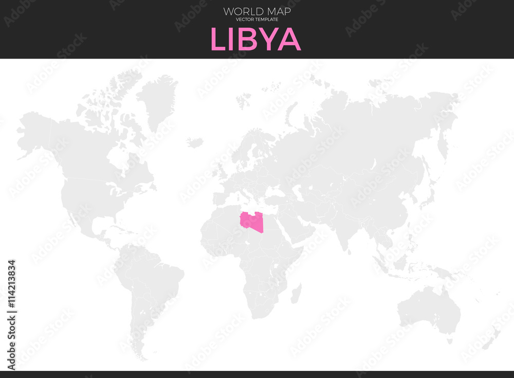 State of Libya Location Map