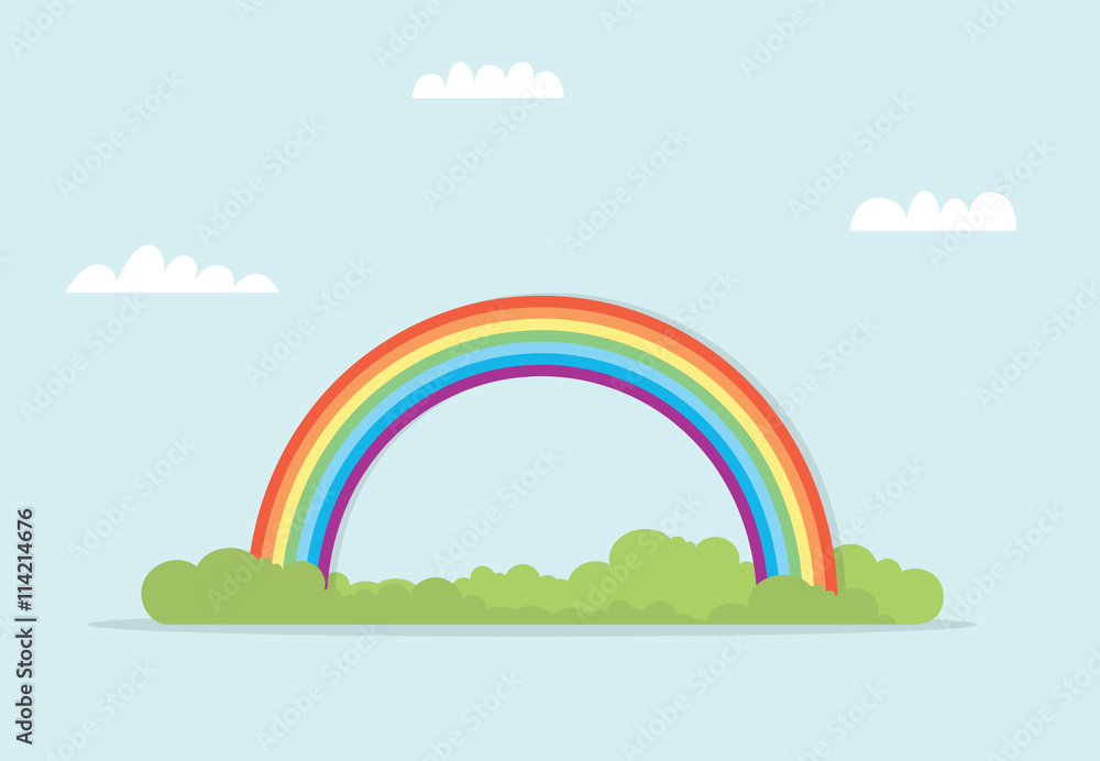 landscape with rainbow