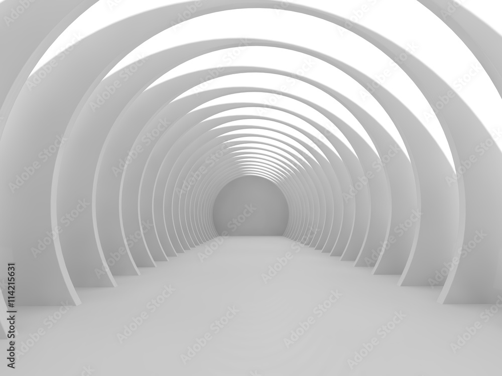 Fototapeta empty light big hall 3D rendering