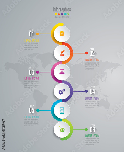 Infographic design vector and business icons.