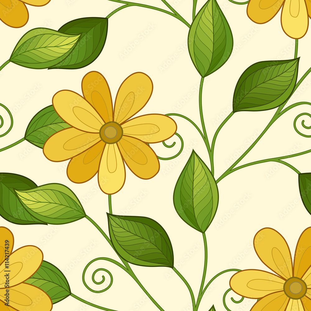 Vector Seamless Floral Pattern