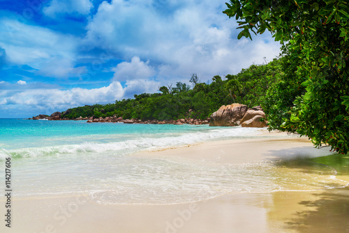 Tropical beach. The Seychelles