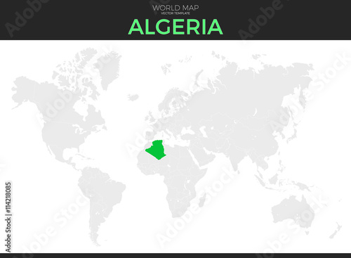 People's Democratic Republic of Algeria Location Map