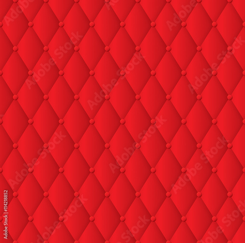 Red upholstery background. Seamless background.
