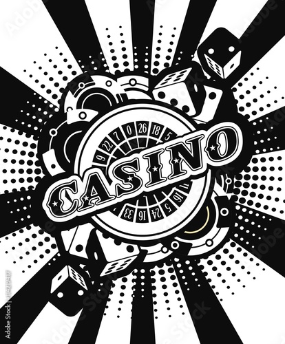 Canvas Print Casino background poster print