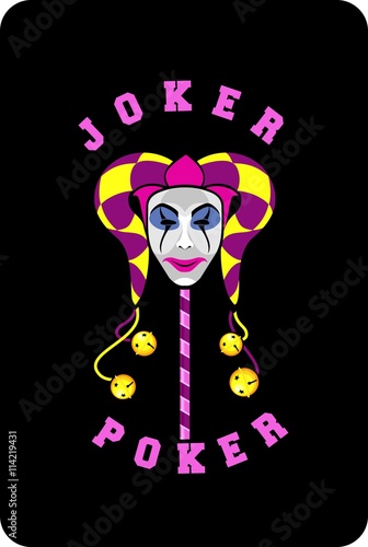 joker mask on a stick