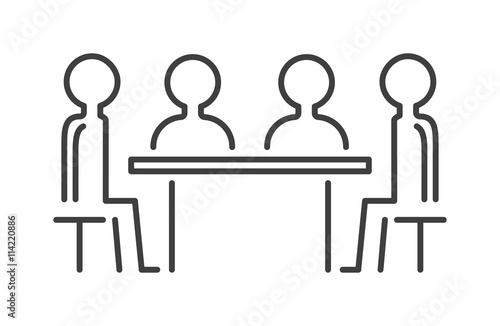 Business partner goup negotiations icon symbol success team agreement vector. Negotiations icon teamwork and partner cooperation negotiations icon. Company management negotiations icon.