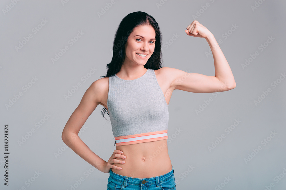 Confident in her body. Confident in her body.