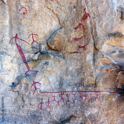 Cave paintings in the Cueva de las Manos, El Calafate