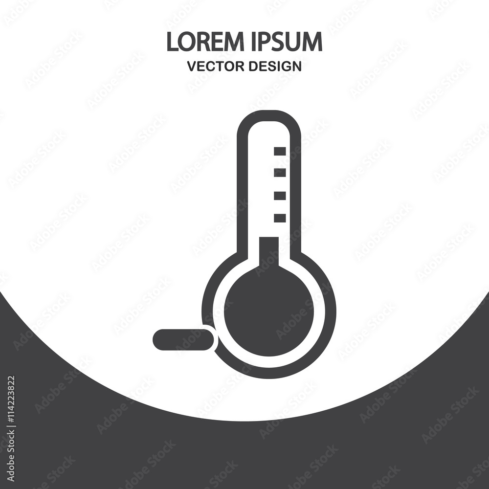 Temperatures below zero icon on the background Temperatures below zero icon on the background