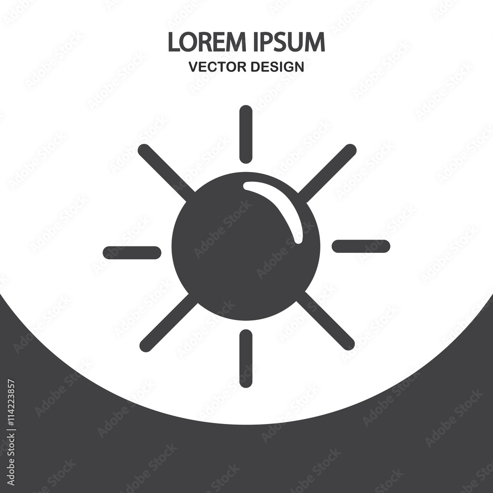 Sun icon on the background