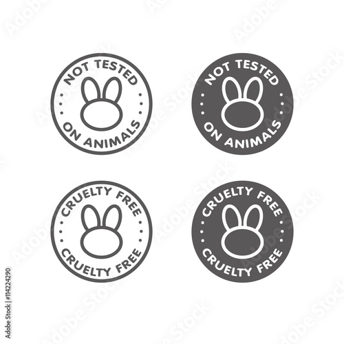 Cruelty free - not tested on animals sign icon symbol