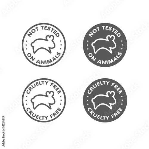 Cruelty free - not tested on animals sign icon symbol