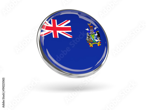 Free Download Flag of south georgia and the south sandwich islands. Round icon - GFXLoad