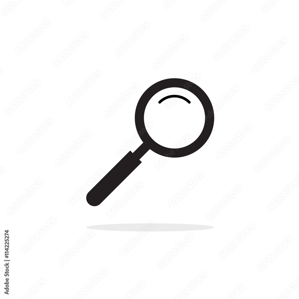 Magnifying glass vector icon, magnifier zoom, magnify icon, concept of search icon, research logo idea, exploring emblem, investigation symbol, outline linear simple flat pictogram isolated on white Magnifying glass vector icon, magnifier zoom, magnify icon, concept of search icon, research logo idea, exploring emblem, investigation symbol, outline linear simple flat pictogram isolated on white