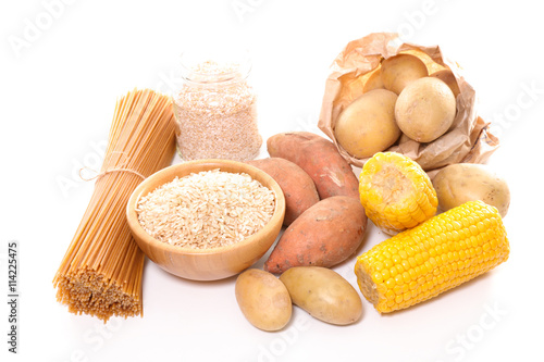 assorted food high in carbohydrate photo