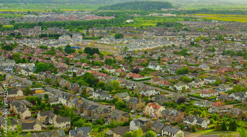 STIRLING, SCOTLAND - June, 2013:  Top view on residential quarte