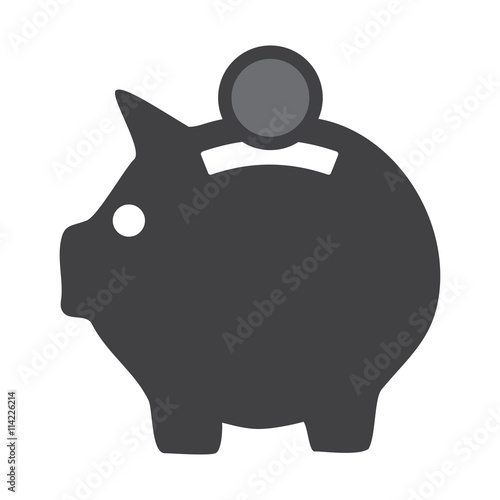 Icon pig piggy bank on a white background