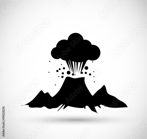 Volcano icon vector