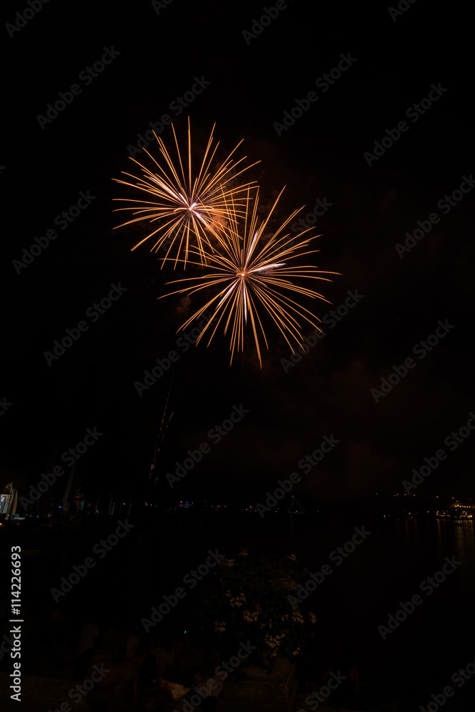 Fireworks on the lake