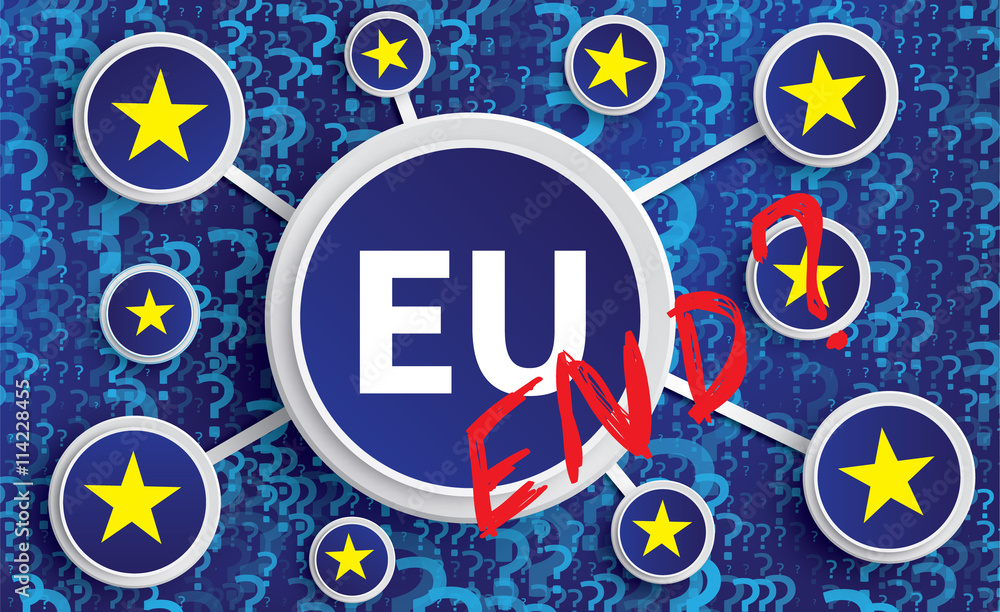 Fototapeta premium EU stars and symbols - Brexit