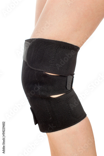 Leg with tourmaline knee pad photo