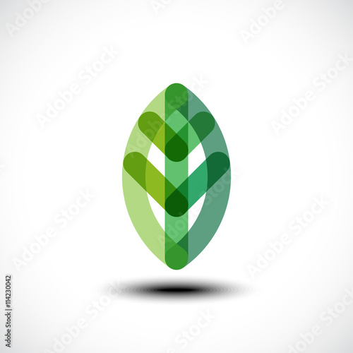 Leaf icon. Vector illustration