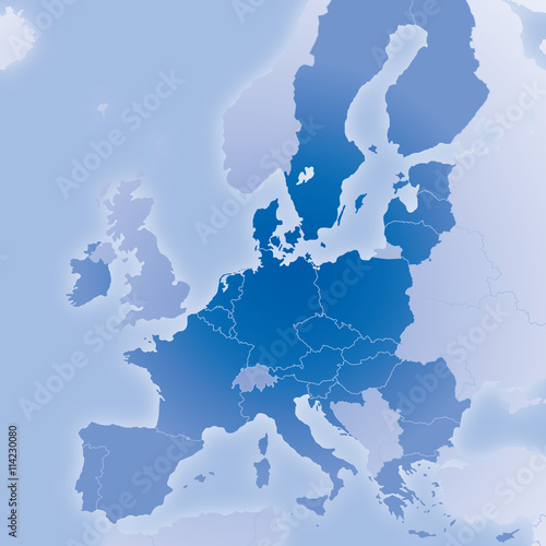 Europa nach dem Brexit - Karte mit EU-Ländern