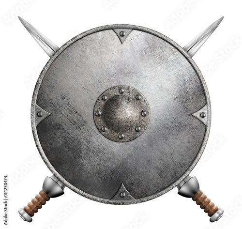 metal gladiator shield and ...
