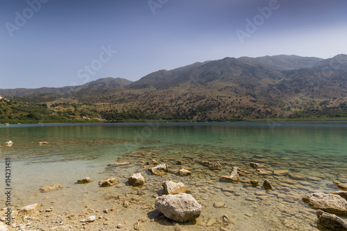 The Lake Kourna Crete. photo