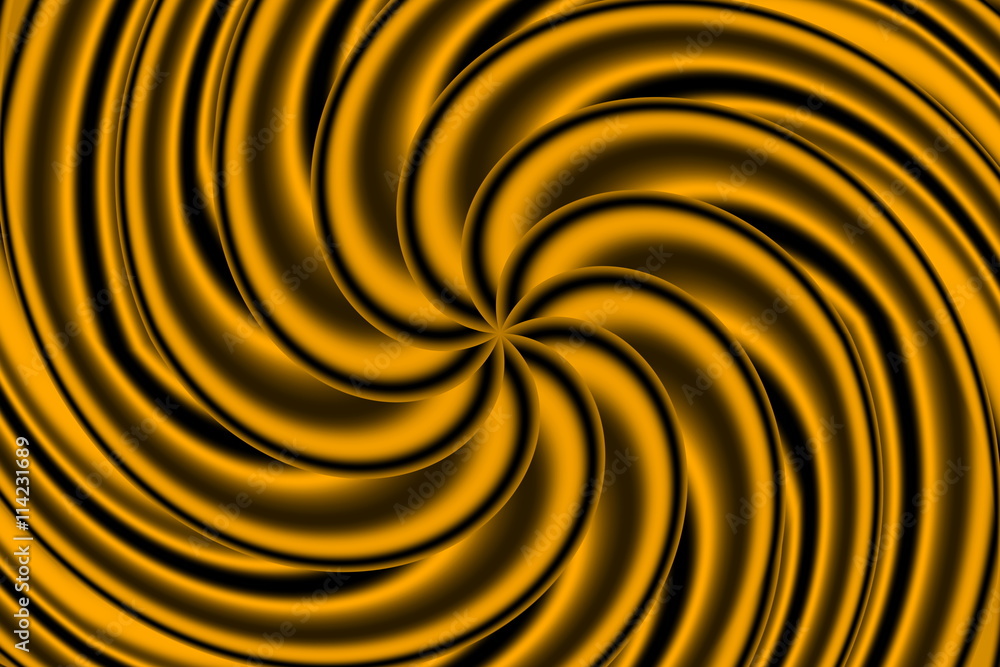 Illustration of a moving orange and black star Illustration of a moving orange and black star