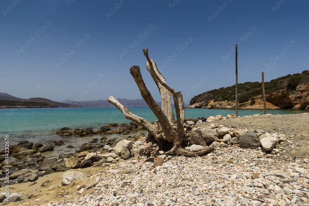 Fototapeta premium The Crete stony beach
