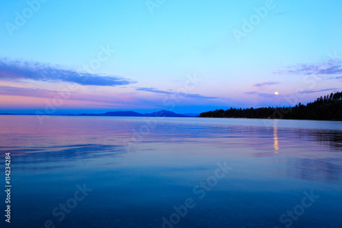 Sunset over Flathead Lake.