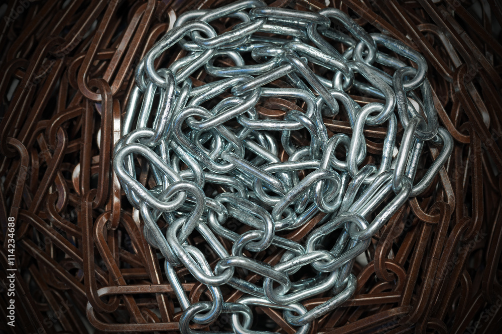 Metallic Chains - Brown and Grey Metallic Chains - Brown and Grey