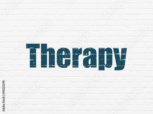 Healthcare concept: Therapy on wall background