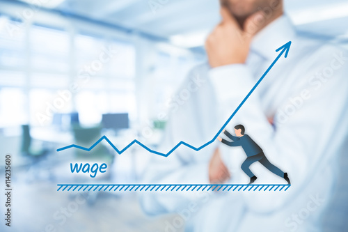 Принти на полотні Wage increase