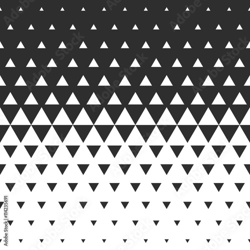 Vector halftone abstract transition triangular pattern wallpaper.