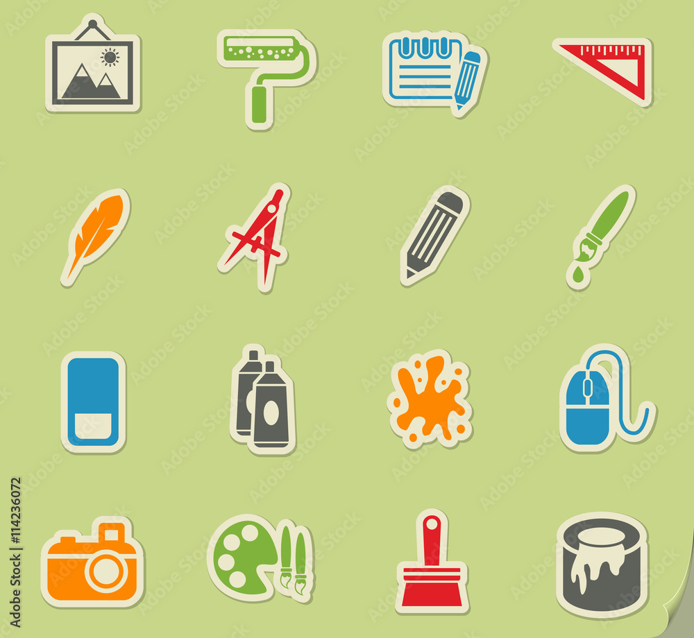 art tools icon set art tools icon set