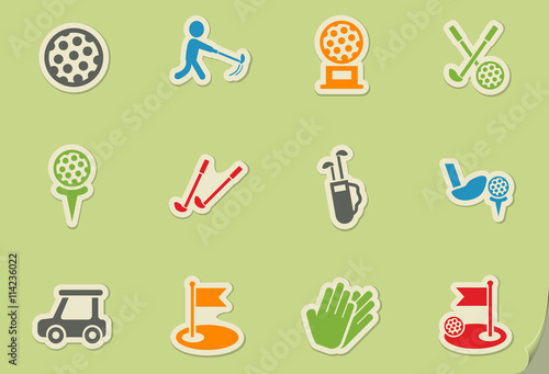 golf icon set