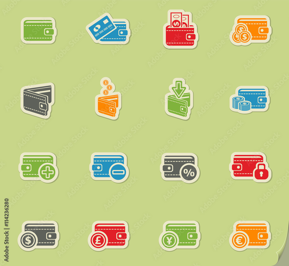 set of money icons