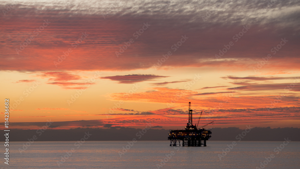 Offshore Platform in twilight