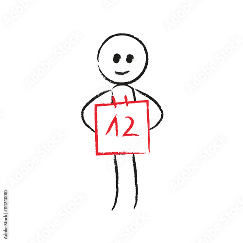 Person mit Kalender