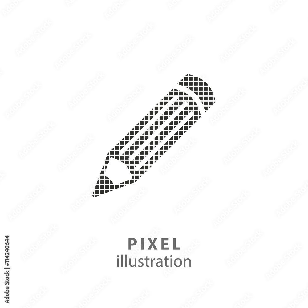 Pen - pixel illustration. Pen - pixel illustration.