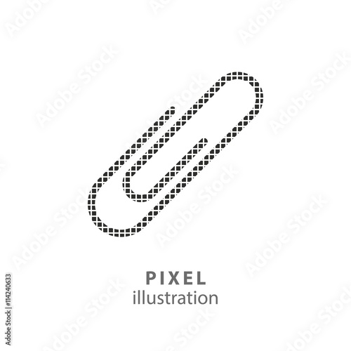 Paper Clip - pixel illustration.