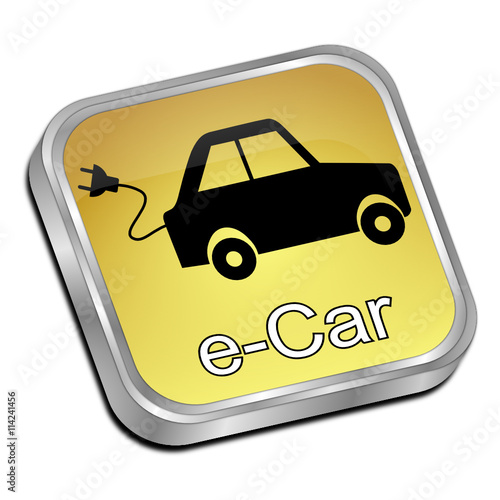 e-Car Button - 3D illustration