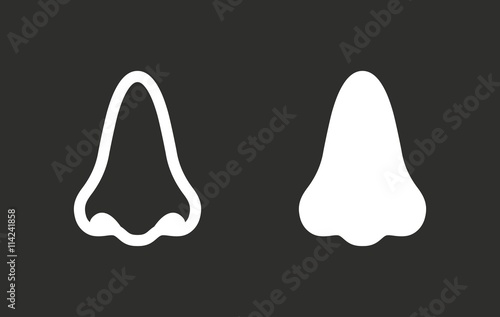 Nose - vector icon.