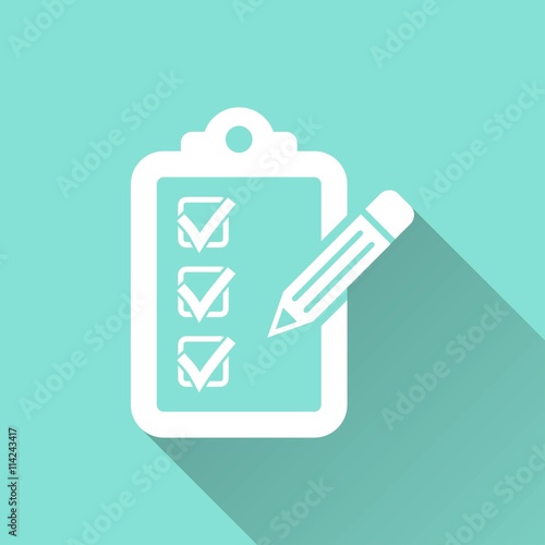 Clipboard pencil - vector icon.