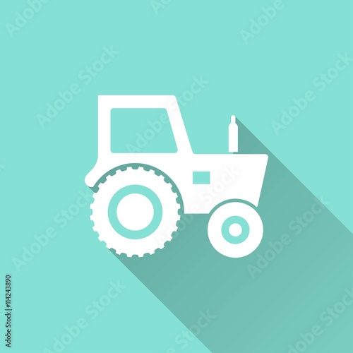 Tractor - vector icon.