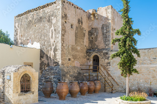 The Monastiri Odigitrias is an old monastery from the 14 century and holy Patriarchal in the south-central of Crete. There is an exhibition about the old live in the monastery and there monks to visit photo